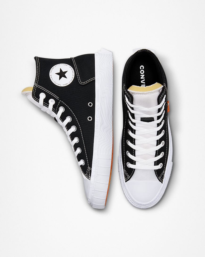 Tenisky Vysoke Converse Chuck Taylor Alt Star Platene Damske Čierne Biele | SK CASDI8